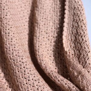 Tea pink crochet baby blanket